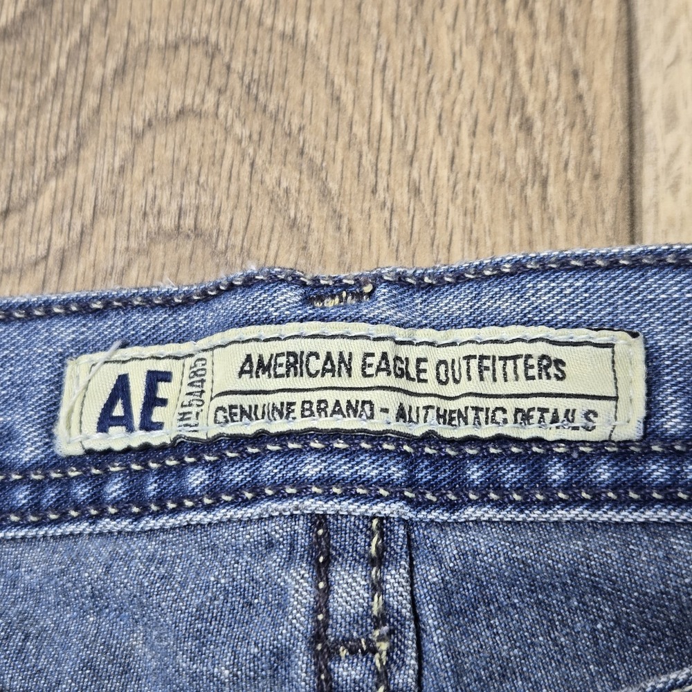 American Eagle Men's Fit 33x32 Blue Straight Leg Denim Pants 100% Cotton - Picture 3 of 14